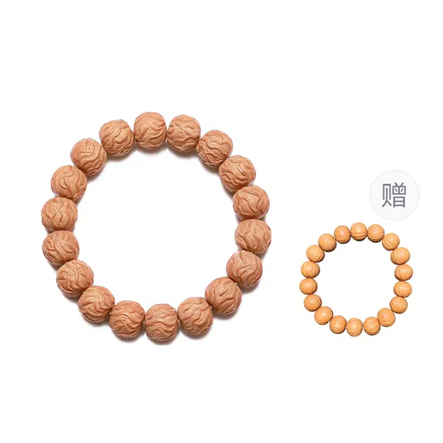 梨云暮雪 太行山优品 原色老料精雕毒液  颜色深度适中 手感一级  盘玩出油快 精细抛光  原皮 猴头核桃 手串 男女同款情侣款