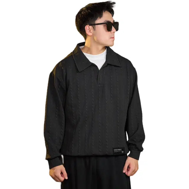 SUNSETMONENT Vcleanfitpolo