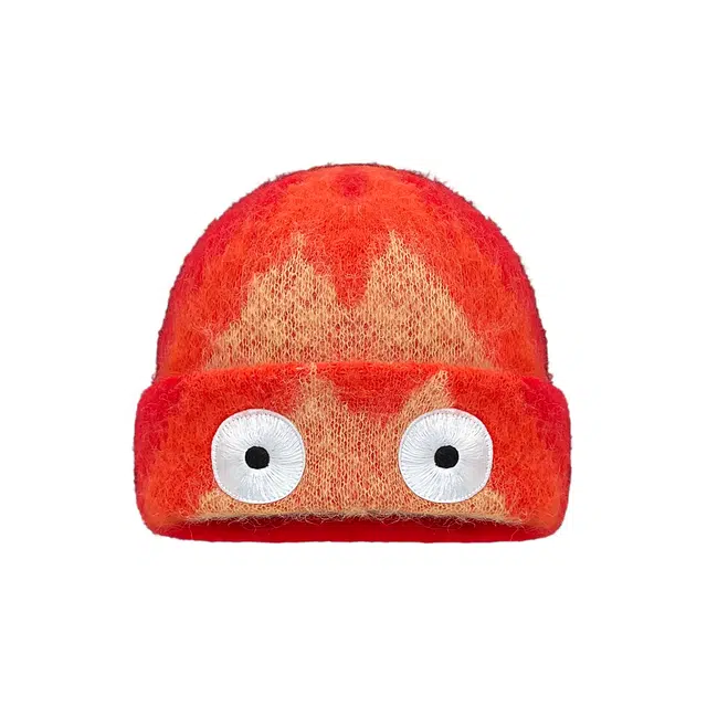 钓鱼熊 卡西法渐变火焰卡通百搭保暖个性包头帽潮 针织 绒线帽 男女同款情侣款