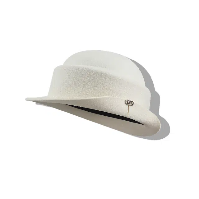 【轻奢高品质~千金风】 攸委 英伦复古卷边礼帽女秋冬季显脸小名媛赫本风气质优雅帽子 羊毛 文艺高级感法式渔夫帽盆帽贝雷帽 女款