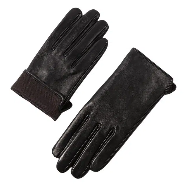 恒源祥 品牌触屏防风防水防雨滑雪户外保暖加绒加厚 羊皮 手套 男款