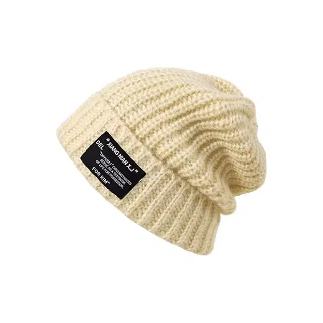 恩僾德 日系小众百搭高颜值加绒针织加厚保暖骑车秋冬季防寒护耳显脸小韩版百搭 毛线 绒线帽 男女同款情侣款