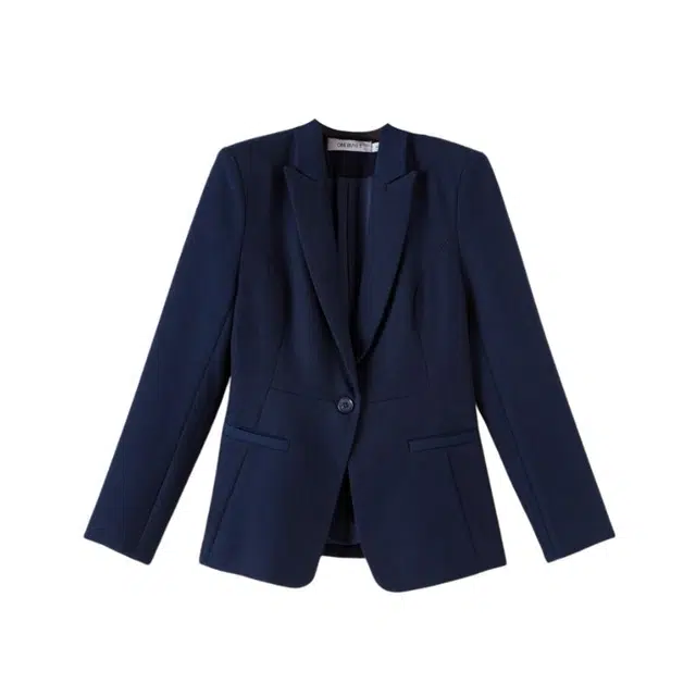 晚白 一粒扣设计版型挺括饱满有里衬职业通勤西装外套 女款