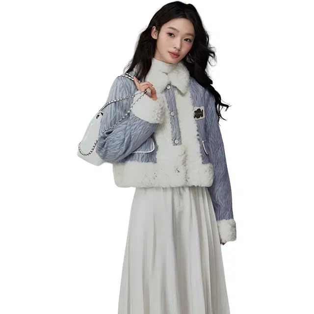 纤丝鸟 设计感小香风时尚潮流休闲百搭小个子截短外套 女款