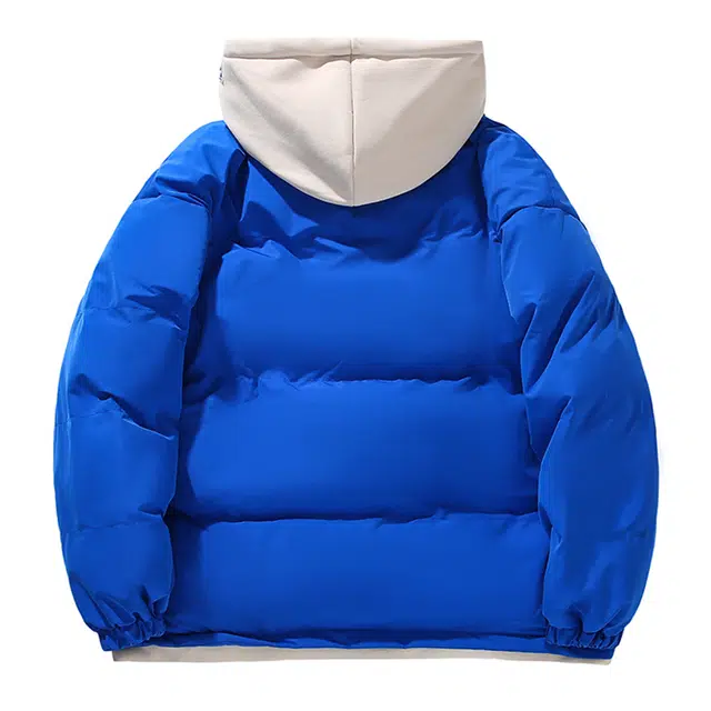 左岸 美式高街宽松加棉加厚保暖假两件拉链连帽设计感百搭潮流时尚休闲舒适痞帅港风潮牌棉服 男款