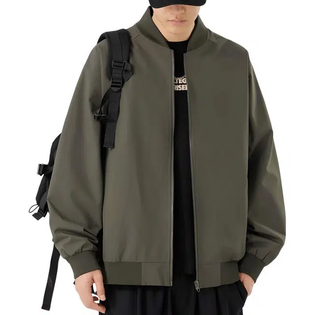 左岸 美式高街青少年百搭飞行员潮流时尚外套个性高级感宽松休闲舒适小众学院风港风潮牌夹克 男款