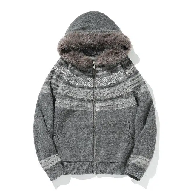 棉基因 潮牌圆领宽松复古简约时尚高级感百搭毛衣 男女同款