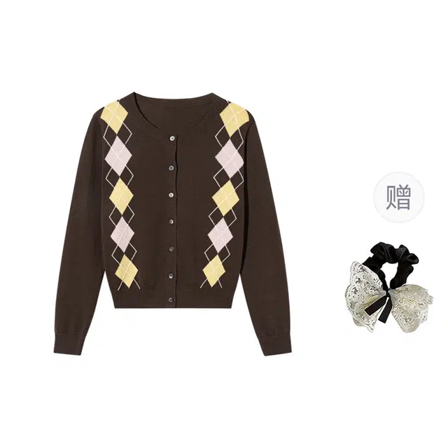 涂诗菲 韩版复古时尚简约设计感气质时尚休闲遮肉小众慵懒风通勤长袖针织衫 女款