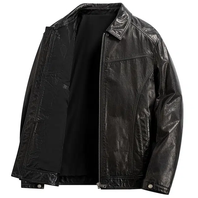 LH HOMME 2025 Slim Fit Leather Jacket