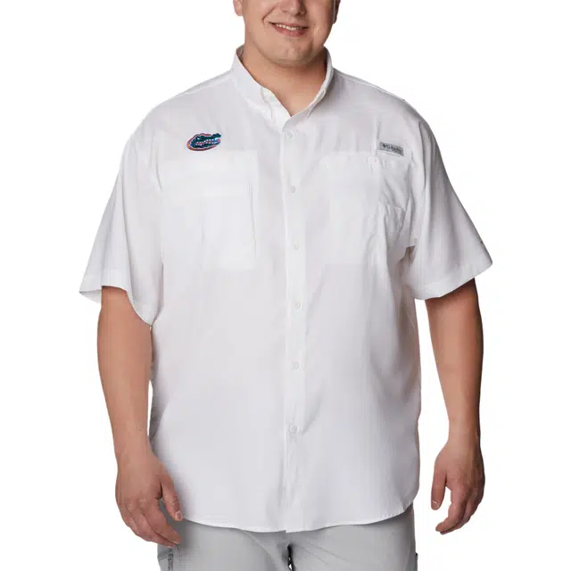 Columbia Collegiate PFG Tamiami Short Sleeve Shirt Omni-Shade Omni-Wick
