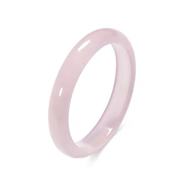 璇玑公主 玲珑桃花粉 蜜桃浅粉宽面国潮复古风汉服圆条轻奢精致素雅藕粉色#好运 琉璃 手镯 女款