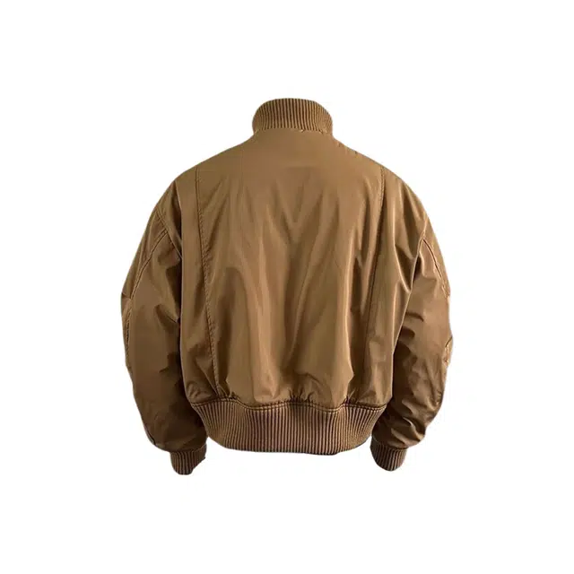 物质公式 美式复古高街巴恩风反缝口袋宽松百搭立领加厚抗寒保暖防风防水户外运动面包服外套休闲潮流高级感多巴胺工装短款羽绒服 男女同款