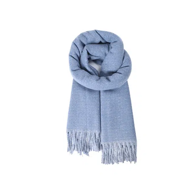 雅鹿优选 高品质多色纯色保暖长款加厚流苏两用 礼盒装 聚酯纤维 绒线围巾 男女同款情侣款