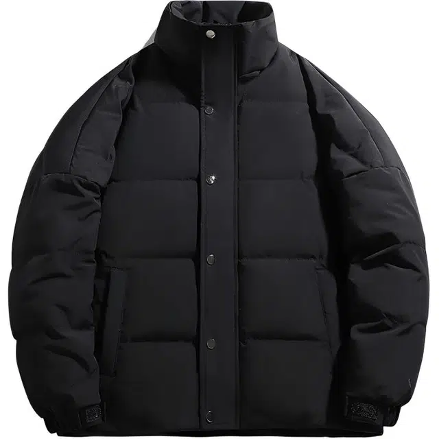 左岸 美式高街休闲百搭背后字母印花刺绣宽松舒适立领外套防风保暖韩系小众学院风潮牌棉服 男款