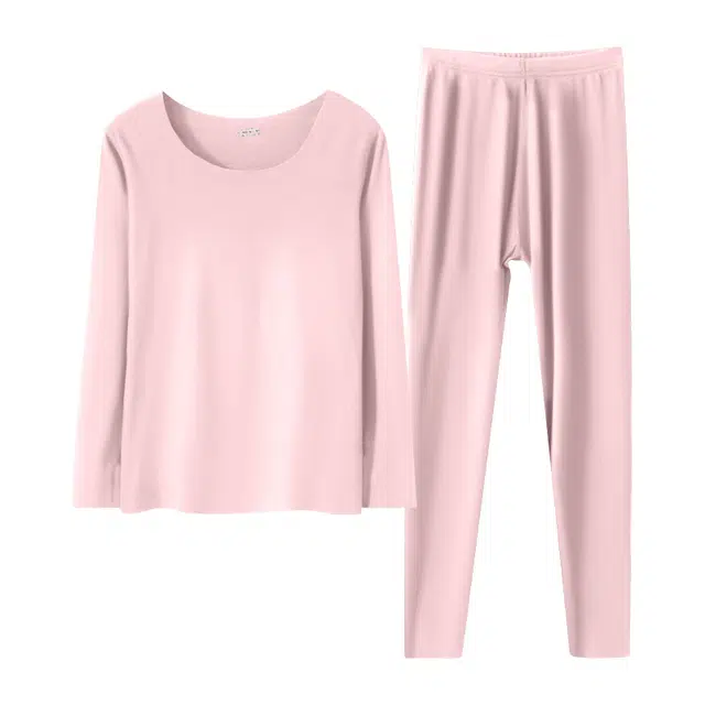 棉基因 无痕潮流内衣女秋冬季加厚加绒德绒打底衫秋衣秋裤保暖套装 女款