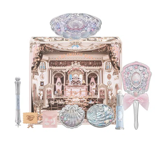 花知晓 贝壳珍珠淡粉珍珠礼盒彩妆套装 易上色 八件套