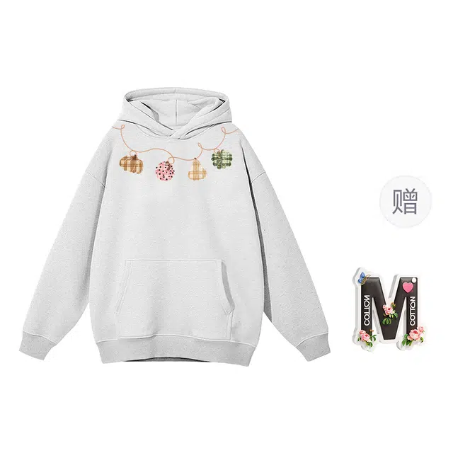 棉购 连帽潮流秋季宽松帽衫美式外套上衣卫衣 女款