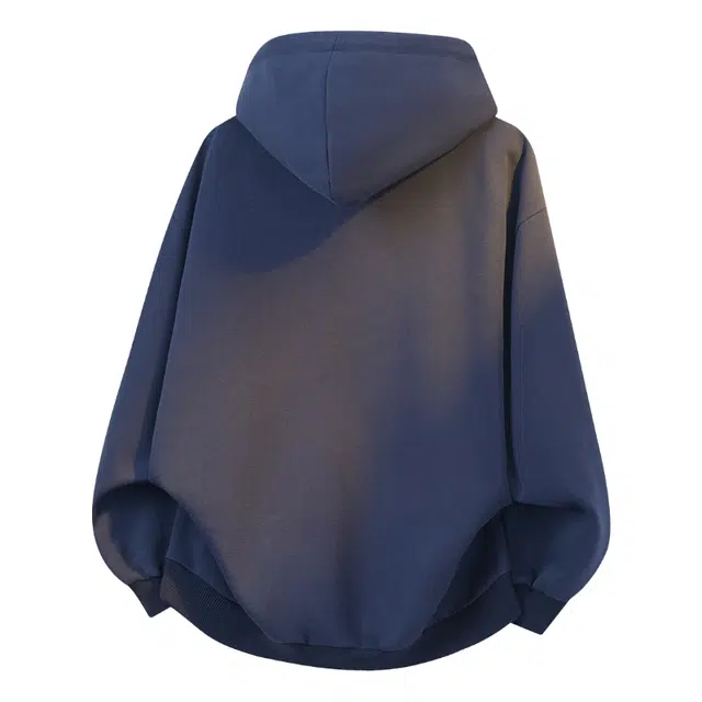 【dme】 时尚日常通勤百搭碎花拼接设计休闲开衫美式潮流宽松舒适连帽卫衣 男女同款