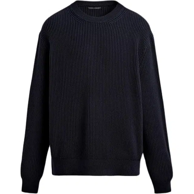 ZARA Ribbed Crewneck Sweater