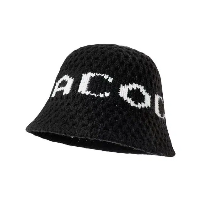 恩僾德 帽子女秋冬小众百搭高颜值网红字母水桶帽冬季保暖显脸小针织毛线帽厚 聚酯纤维 渔夫帽 男女同款情侣款