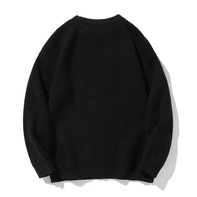 棉基因 清新森系粗针坑条休闲运动肌理感毛线厚实内搭氛围感时尚职场通勤极简风女装高街美式亲肤打底衣松弛感青少年学院风毛衣 男女同款
