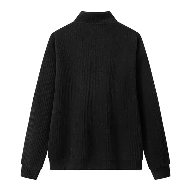 瑞梵帝斯 秋冬美式休闲纯色高街半拉链立领百搭潮流打底衫大码加肥加大胖子宽松长袖柔软舒适透气穿搭时尚卫衣 男款