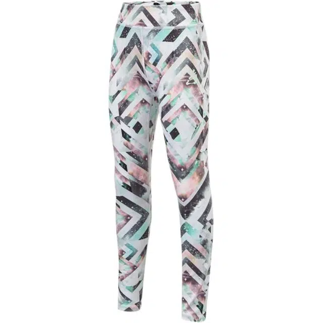 李宁儿童 童装 综合体能系列 满印紧身针织运动裤 女童 综合体能星云满印