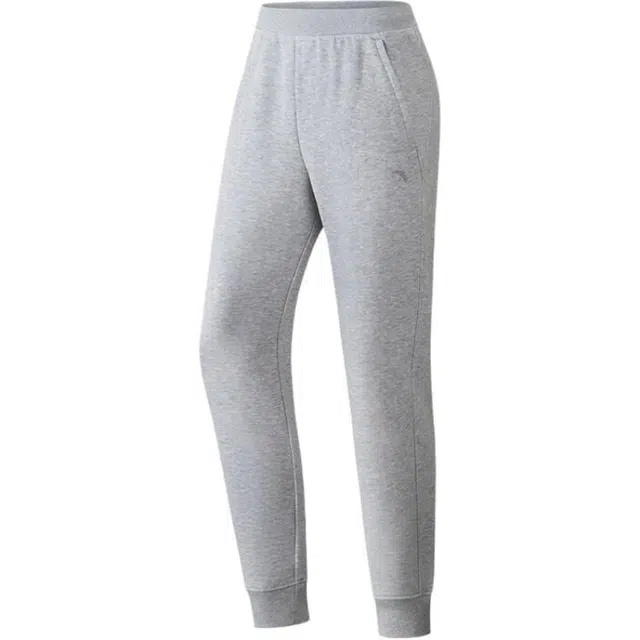 超级安踏 舒适百搭运动简约纯色加绒休闲裤 女款