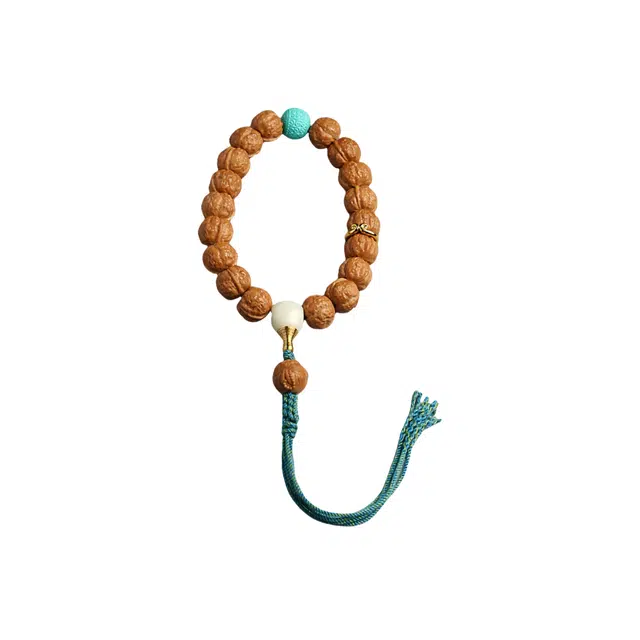 茂琼 新中式国潮复古风小众设计民族风高级文玩念珠高端文玩金蟾配饰盘玩藏式佛珠手持 猴头核桃 手串 男款