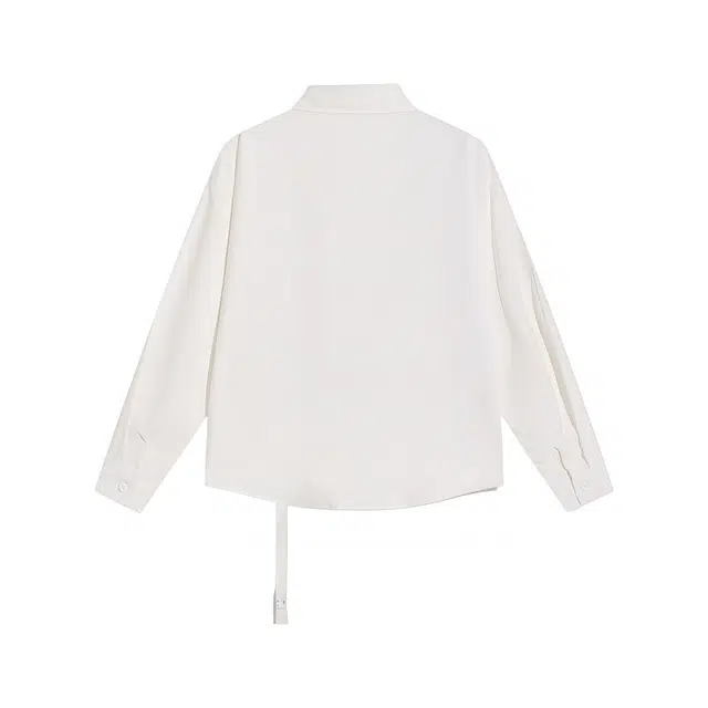 水田夏 宽松型青少年秋季长袖日系原宿假两件外套男韩版潮百搭格子衬衫 男款