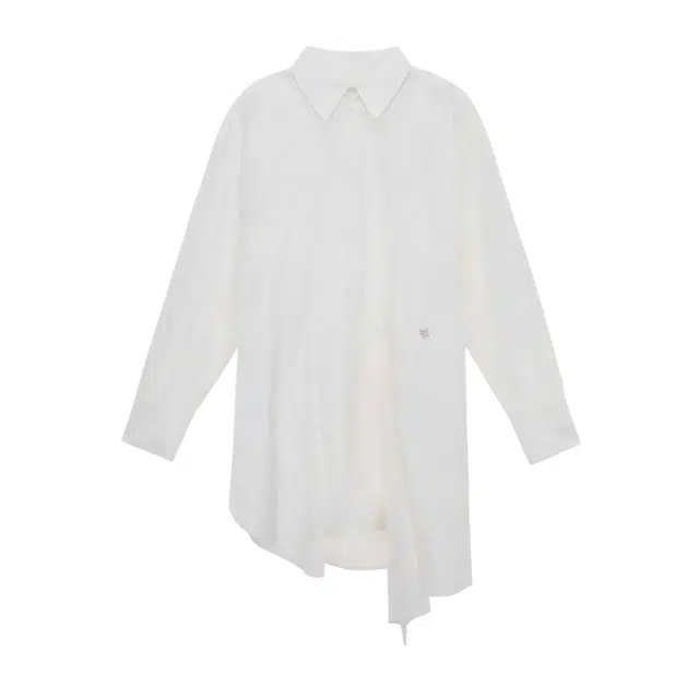 TREEMINGBIRD FWAW25 Panelled Stripe Long Shirt