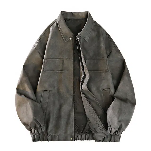 棉基因 冬季重工高级感脏脏风老钱风欧美高街情侣款洋气底特律上衣短款潮酷痞帅韩系女穿搭运动户外登山中长款男装夹克外套 男女同款