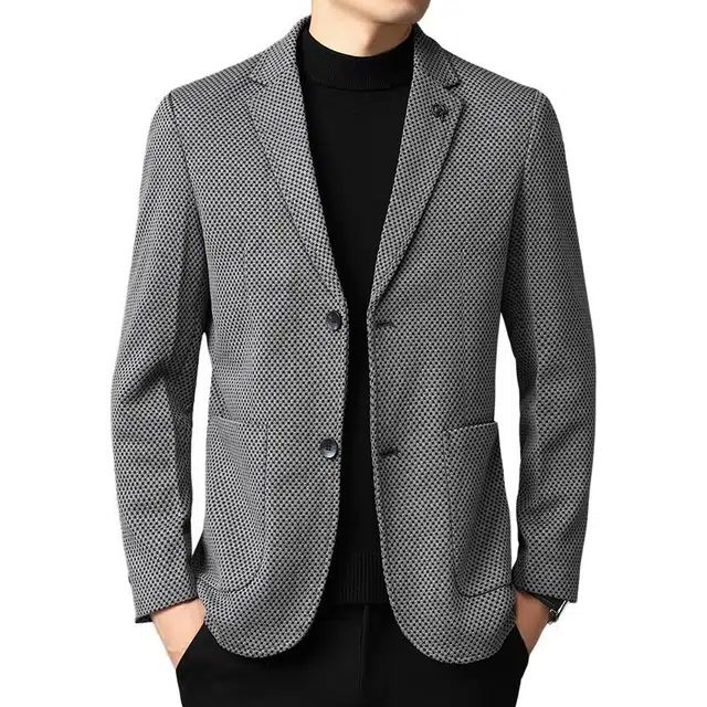 卡丹狄诺 男士秋季韩版时尚潮流百搭纯色轻商务休闲西服春外套男西装 男款