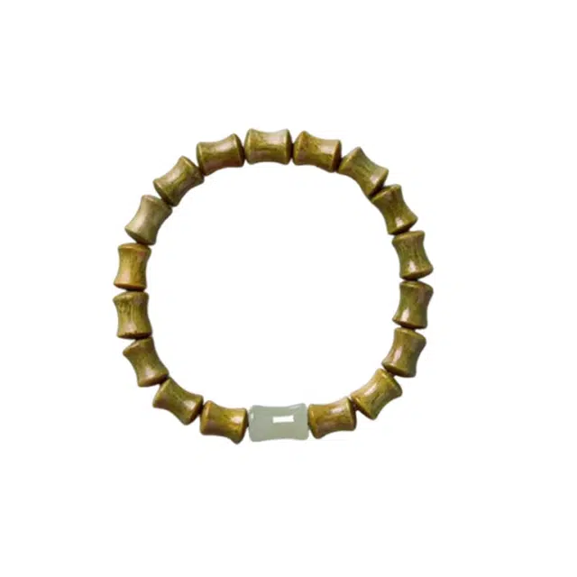 【节节高升 优选好料】 色菲尔 新中式竹节盘玩串珠 考试上岸平安顺遂招财时尚日常通勤学生百搭转运好运 檀木 手串 男女同款情侣款