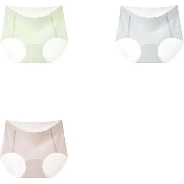 帕兰朵 冰丝无痕女士凉感抑菌裆隐形速干性感夏薄透气中腰女生三角内裤 女款