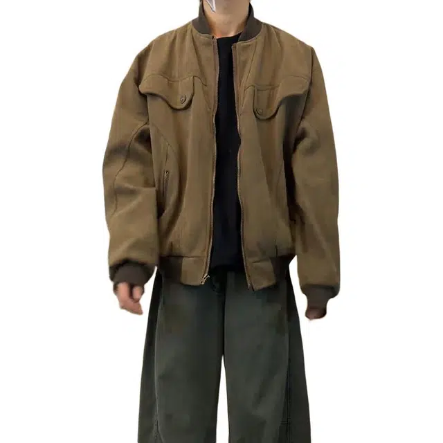 单爵 美拉德款工装外套男春秋水洗潮牌棒球服美式复古夹克 男女同款