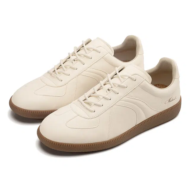 MATNUT Vintage Casual Leather Shoes White