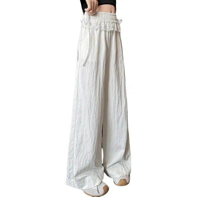 黑恐龙牛仔裤 蕾丝花边休闲夏天长裤 青少年