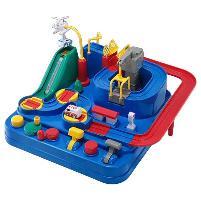图米鱼 汽车闯关大冒险轨道车 益智互动玩具 早教教具