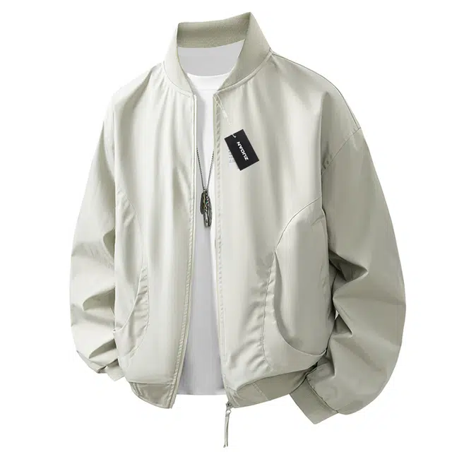 左岸 棒球服外套男春秋季宽松休闲工装上衣高级感飞行员舒适棒球领夹克 男款