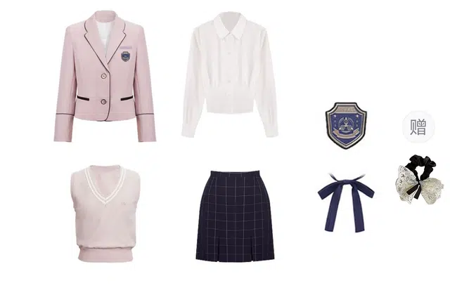 涂诗菲 韩版学院风温柔通勤百搭时尚高级感长袖外套衬衫休闲半身裙裙装套装 女款