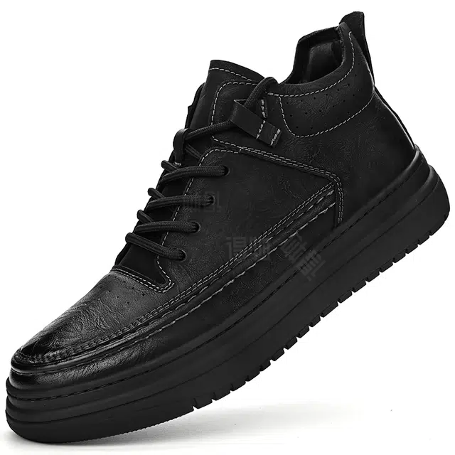 二层牛皮 英伦风缓震舒适百搭 高帮 生活休闲鞋 男款