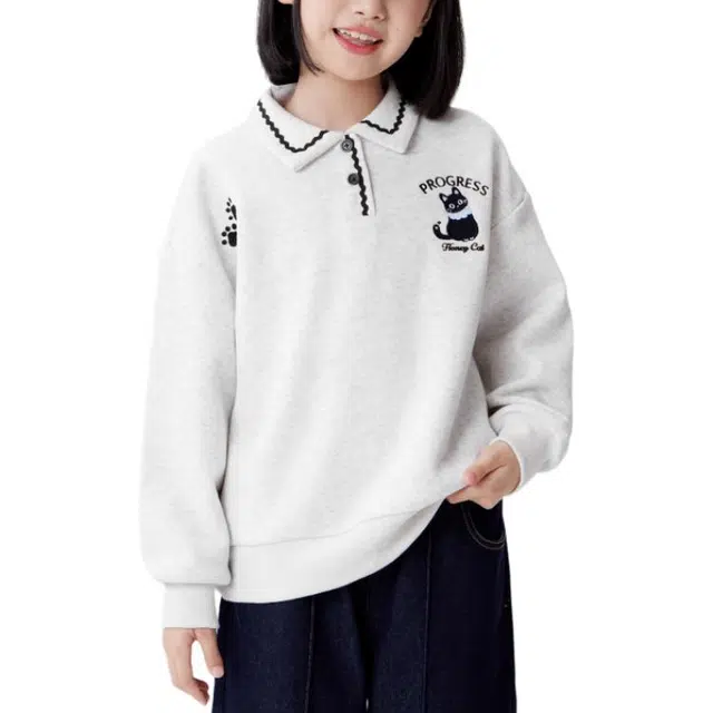 左西卫衣 加绒套头保暖长袖 儿童款