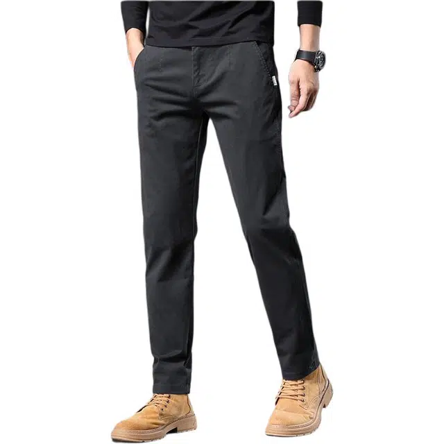 潮人榜 韩版高端秋冬季百搭潮牌轻商务修身舒适柔软不硬日常通勤直筒小脚休闲裤 男款