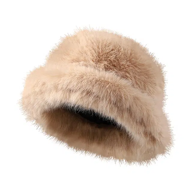 南极人 毛绒帽子冬季保暖东北防寒护耳盆帽大头围显脸小韩版复古百搭水桶帽毛茸茸蒙古帽川西哈尔滨旅游高级感 加厚 渔夫帽 女款