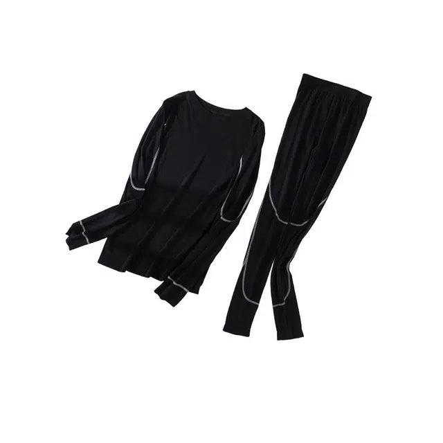 水中花 健身运动型轻薄款内衣恒温吸湿排汗秋衣秋裤打底内穿保暖套装 女款