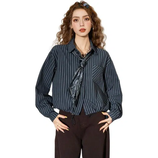 法文箱子 秋季 高级感小个子时尚衬衫 女款