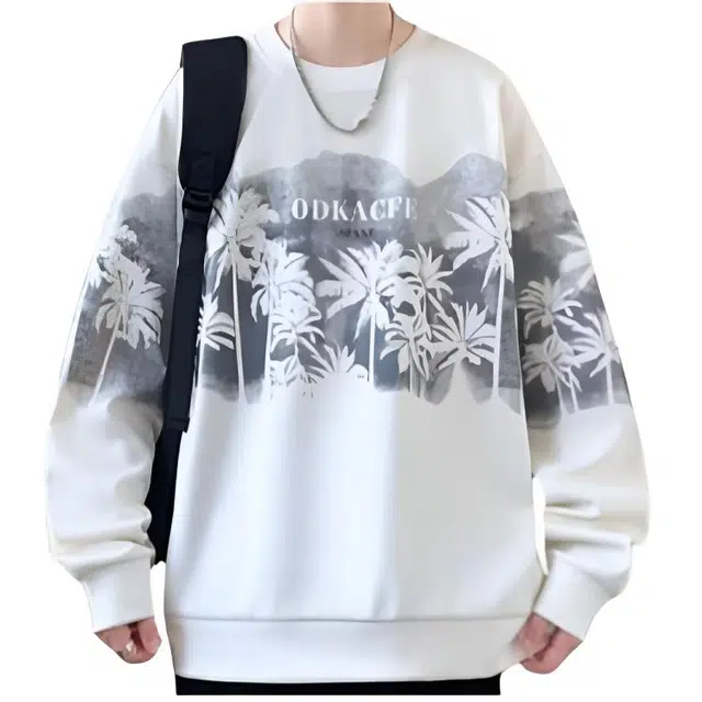 木木兔儿童卫衣上装 潮牌男生穿搭长袖外穿潮流百搭衣服国潮宽松学生印花加绒外套 青少年