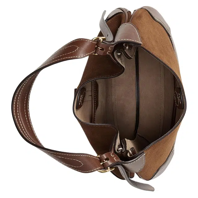 Polo Ralph Lauren Polo ID Suede Crossbody Small Brown