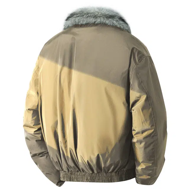 AULDEY High Street Faux Fur Collar Cotton Jacket